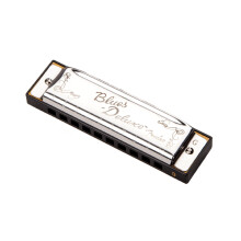 Fender Blues Deluxe Harmonica, Key of E, 10 Holes, Nickel Chrome, Includes Case