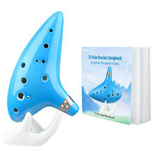 Ohuhu Legend of Zelda Ocarina with Song Book 12 Hole Alto C Zelda Ocarina Gift for Zelda Fans with Display Stand Protective Bag, Perfect for Beginner