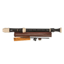 Aulos F alto recorder Symphony 509B - dark brown/ivory-coloured - baroque fingering, with double holes - with bag
