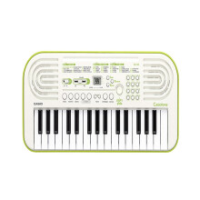Casio SA-50 32 Mini-Keys Keyboard in White and Green and Rhythm Warriors animated online lessons
