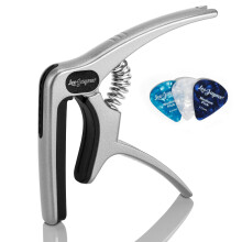 Leo Jaymz Heavy Duty Guitar Capo for Acoustic/Electric Guitars, Guitar Clip made of Zinc Alloy Metal, Guitar Clamp for Bass Classical Guitar, Ukulele
