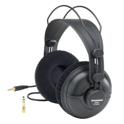 Samson Samson SR950 Closed-Back Over-Ear Studio Headphones for Mixing and Editing, black