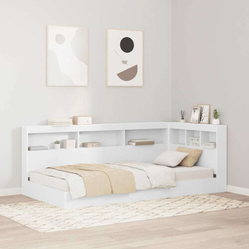 VidaXL vidaXL Storage Headboard with Shelf White 90 cm Engineered Wood