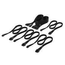 Corsair Elite Premium Type 4 Individual Sleeved PSU Cable Starter Kit – Low-Profile Cable Combs, Triple-Mesh Paracord Sleeve, Compatible Type 4 PSUs
