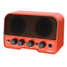 LEKATO JA-02 II Mini Guitar Amp 5W Electric Guitar Amplifier Portable Rechargeable Small Practice Guitar Amp with Bluetooth Clean & Overdrive Channel