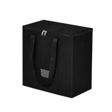 HEYCOOK Vinyl Record Storage Box Holds Up To 50 12-Inch Records, Sealed & Dust-Proof LP Storage Boxes with Lid & Handles for Valuable Album Collection