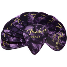 Fender Premium Celluloid 351 Shape Picks, Heavy, Purple Moto, 12-Pack