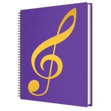A4 Sheet Music Folder, Music Holder Eliminate Glare 60 Pages Spiral Bound Music Binder with Non-Reflective Sleeves Allows Direct Annotation Drawing F