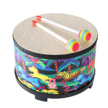 Musfunny Bongos for Kids Drum 10 Inch: Baby Drum Percussion with 2 Mallets - Toddler Drum for Kids' New Year Christmas Halloween Birthday Gift