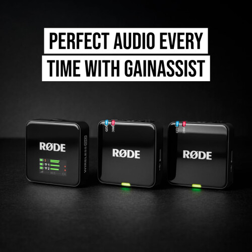 RØDE Wireless GO (Gen 3), Compact Wireless Mic, Pristine Audio, 32-bit