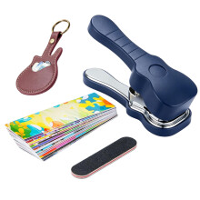 Guitar Pick Punch Kit with 15 Variety Pick Strips, DIY Plectrum Cutter, Heavy Duty Plastic Card Cutter Machine, Gifts for Guitar Lovers
