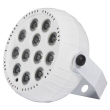 QTX | Rechargeable Mini LED PAR Light Powerful 12 x 1.5W LEDs & Up to 6 Hours Life from One Single Charge | White