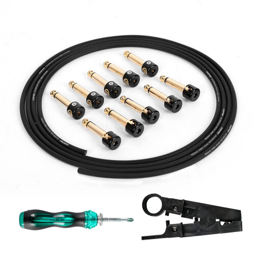 GHOSTFIRE DIY Solderless Pedalboard Cable Kit Right/Straight Angle, SP-02