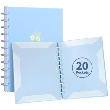 DONGLI 2 Pack A4 Sheet Music Folder, 20 Pockets 40 Pages Music Folders for Sheet Music(Blue)
