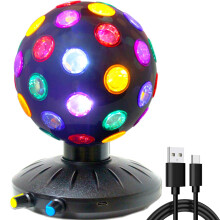 Spinning Disco Ball LED Night Light Projector 360 Rotary Speed/Brightness Adjustable Lamp for Parties, Lighting, Halloween, Christmas, Birthday, Hol