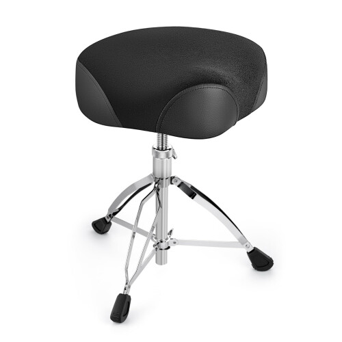 SONICAKE Saddle Drum Throne Adjustable Height Motorcycle Style Drum Stool Widene