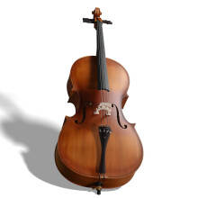Bonnlo 4/4 Full Size Cello, Acoustic Cello, with Solid Spruce Top, Bow, Rosin, Padded Bag, Strings (Matte)
