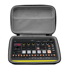 Musiin Sampler Synthesizer Case Compatible with Roland AIRA Compact P-6, S-1, T-8, J-6, E-4. Dual Zipper Design, with mesh Pockets and Velvet Lining.