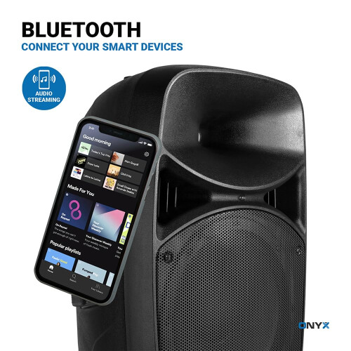 Vonyx VPS082A 8" Active PA DJ Speaker System, Stands, Bluetooth, Light Show 2