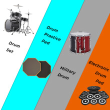 Drum Sticks for Drums, Natural Solid Wood丨Weight Balanced丨Non-Slip Grip, Live Performance & Drum Kit Practice Accessories, Percussion Drumsticks f