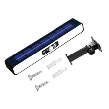 Zonne- Bewegingssensor Buitenlamp 6000K Waterdichte Schuttinglamp met 3 Standen voor Tuinpaden, Terras en Erf met Beugel