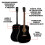 Fender Fender CD-60S Dreadnought Beginner Acoustic Guitar, Solid Top, Black 2