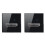 2X Wall Light  2 Gang Tempered Glass Panel  LED Night Light Black Pass Through 1