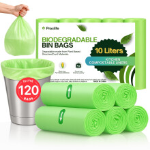 120 Pcs Biodegradable Food Waste Bags, 10l Compostable Caddy Bin