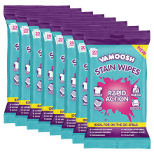 Vamoosh Rapid Stain Remover Wipes, Instant Stain Remover for Clothes