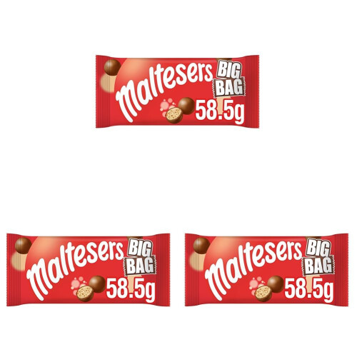 Maltesers Maltesers King Size Bag, 59g (Pack 3)