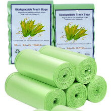 Thick Biodegradable food waste bags Small Bin Bags 10l, Leak