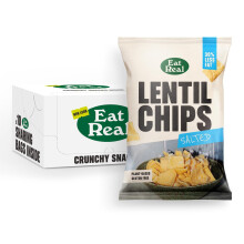 Eat Real, Lentil Chips, Salted, 10 x 95g, Gluten-Free Crisps Multipack, Vegan-Fr