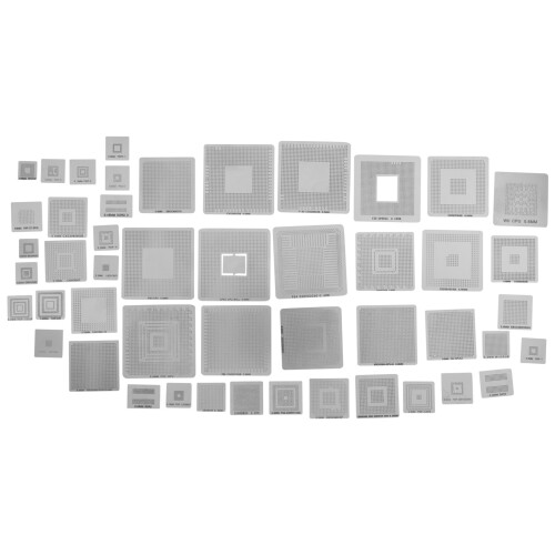 47Pcs/Set Direct Heat Reballing Universal Directly Stencils for Game Console PS3 CPU PS4 GPU  CXD