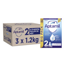 Aptamil 2 Follow On Baby Milk Powder, 6 - 12 Months, 1.2K (Pack 3)