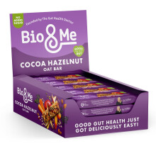 Bio&Me: Cocoa Hazelnut Gut-Loving Oat Bars (18 x 38g) - On-The-Go Snack - Good G