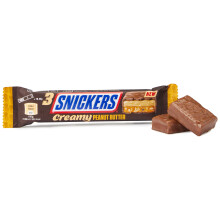 Snickers Creamy Peanut Butter Chocolate Trio Bar, 54.75g (Pack 1)