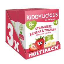 Kiddylicious Strawberry & Banana Yoghurt Pouches - 6+ Months