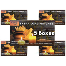 5 Boxes - Bryant & May Extra Long Safety Matches
