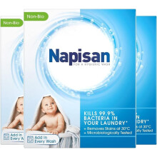 Napisan Non Bio Stain Remover Powder, 800g, Pack 3, Kills 99.9%