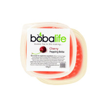 Bobalife Cherry Flavoured Popping Boba 2 Servings, Fruit Juice Filled