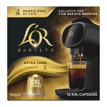 L'OR BARISTA Double Extra Long XXL Coffee Pods x10 Intensity 5
