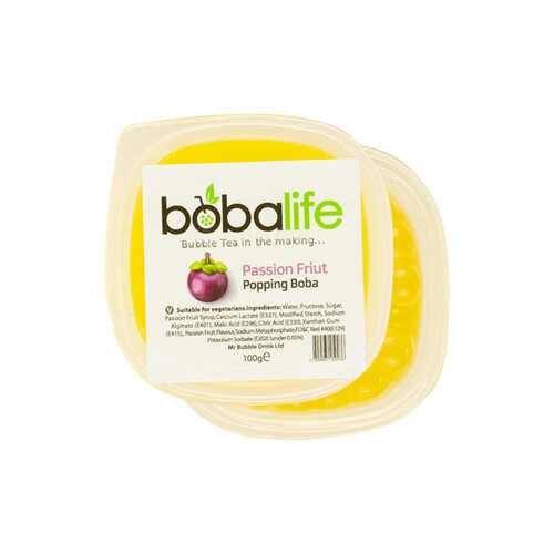 Bobalife Passion Fruit Flavoured Popping Boba 2 Servings, Fruit Juice