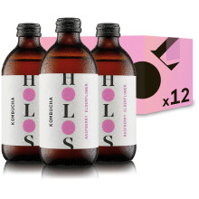 HOLOS Kombucha Drink Raspberry & Elderflower - Organic Kombucha Tea