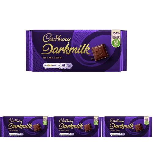 Cadbury Cadburys Dark Milk, 80g (Pack 4)