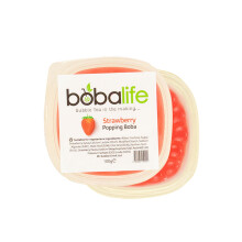 Bobalife Strawberry Flavoured Popping Boba 2 Servings, Fruit Juice