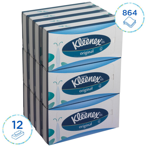 Kleenex Kleenex Facial Tissue Box, 3 1