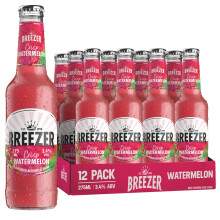 BREEZER Crisp Watermelon Flavoured Alcoholic Drinks, 3.4% vol., 27.5
