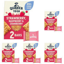 Quaker Porridge To Go Mixed Berries Breakfast Bars 2 x 55g (Pack 5)