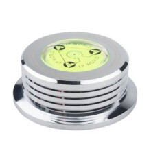 Universal 60Hz LP Vinyl Record Disc Turntable Stabilizer Aluminum Weight Clamp Silver