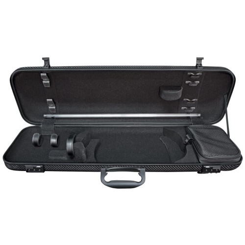 GEWA Idea 1.8 Violin Case Black/Black Carbon with Additional Side Handle Made in Germany 1